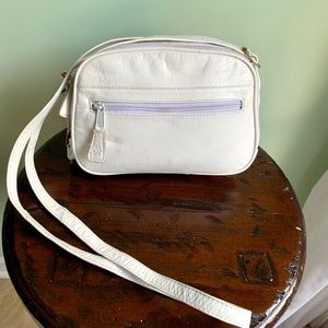 Jane Shilton White Leather Crossbody Bag